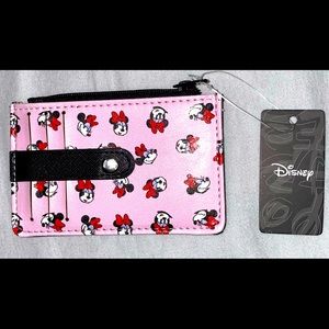 NWT Minnie Mouse card wallet in pink